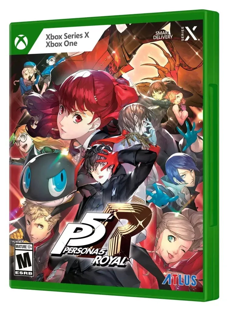 The Xbox Series X boxed copy, its cover a red collage of the masked Phantom Thieves cast