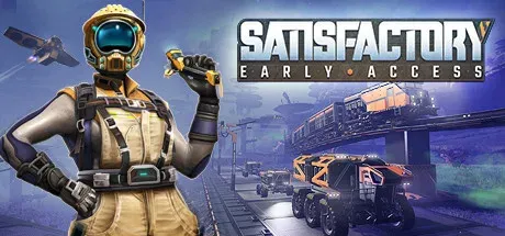 Store banner: a pioneer in a yellow hazmat suit, freight train and trucks behind, marked Early Access